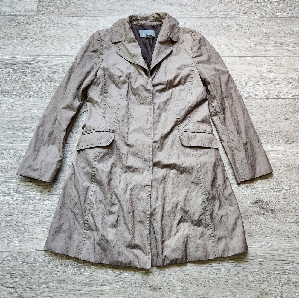Ann Taylor Trench Coat Jacket Womens Medium